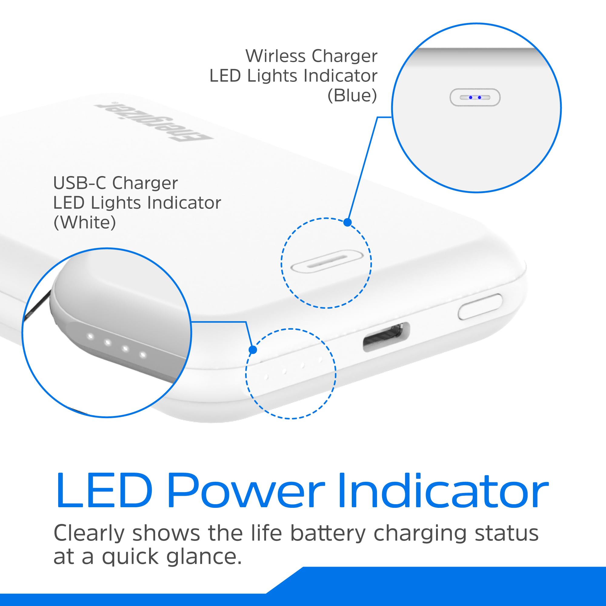 ※kaCASETiFY POWER BANK 5000mAh Amazon.com: Energizer Magnetic Power Bank 5000mAh Wireless